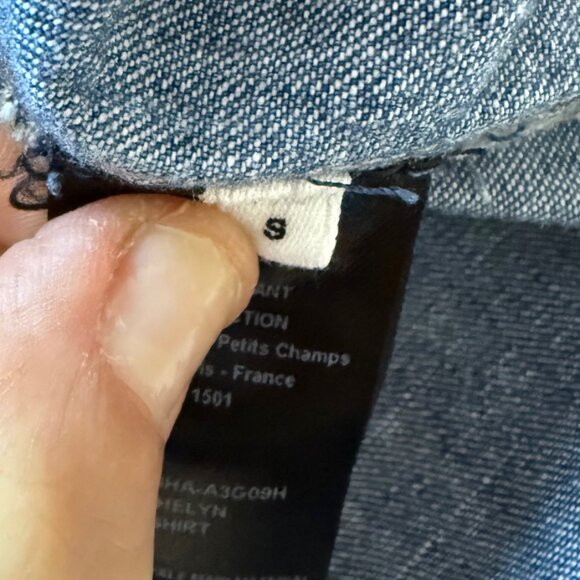 ISABEL MARANT BHELYN GEOMETRIC PRINT DEINIM SHIRT -- Mens S/ Womens M/L - Picture 10 of 10